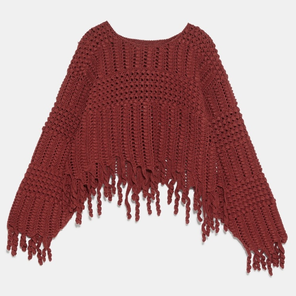 ZARA FRINGE SWEATER - Picture 4 of 7